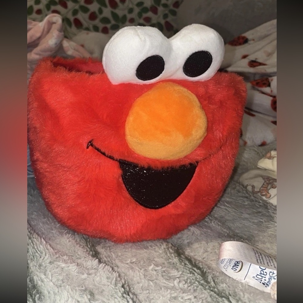 Sesame Street Red and Orange Plush Bag